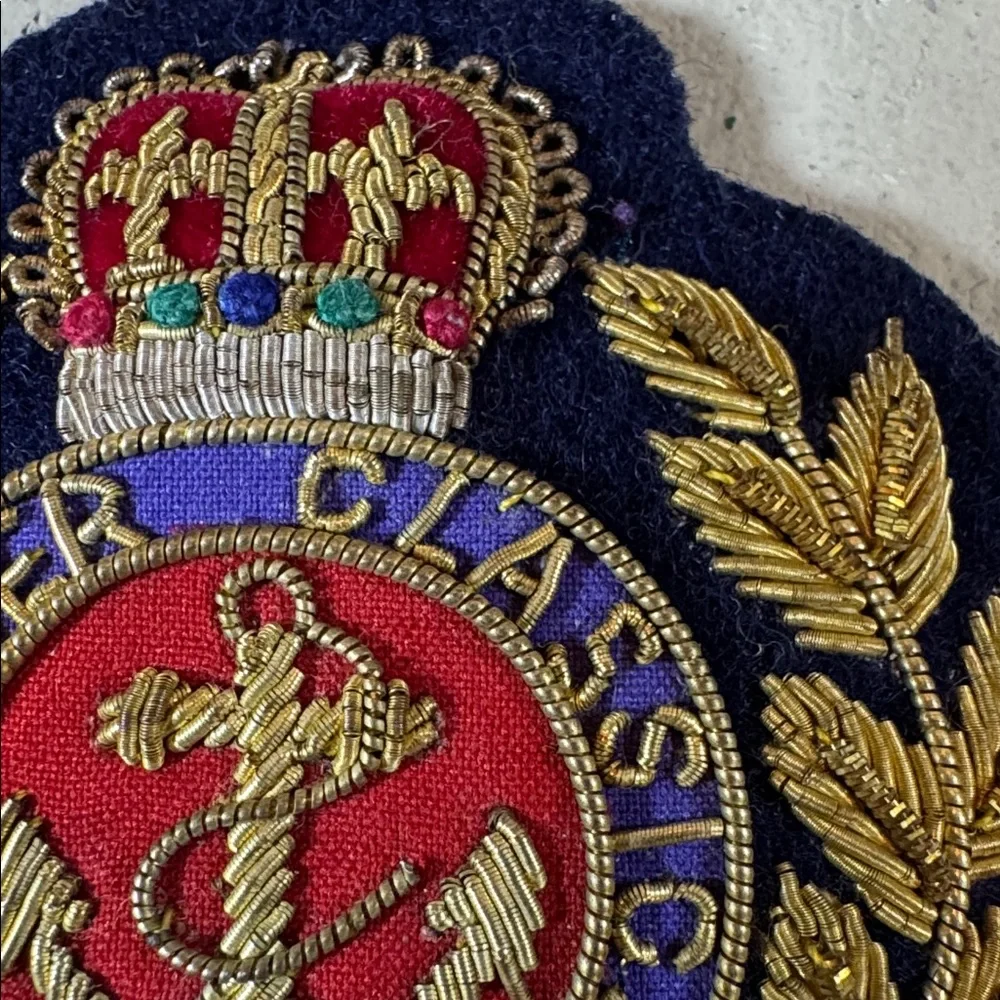 Vintage Nautical‎ Crest Set – Bullion Patch & Anchor Brooch